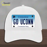 Go UConn Novelty License Plate Hat Unconstructed Cotton / White