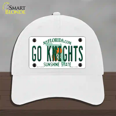 Go Knights Novelty License Plate Hat Unconstructed Cotton / White