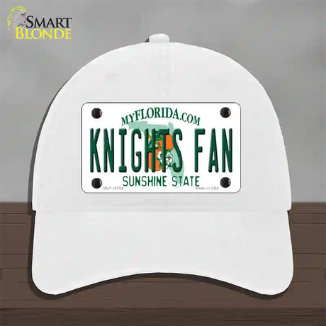 Knights Fan Novelty License Plate Hat Unconstructed Cotton / White