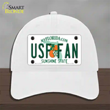 USF Fan Novelty License Plate Hat Unconstructed Cotton / White