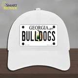 Bulldogs Georgia Peach Novelty License Plate Hat Unconstructed Cotton / White