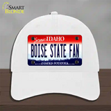 Boise State Fan Novelty License Plate Hat Unconstructed Cotton / White