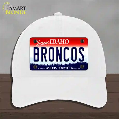 Broncos Novelty License Plate Hat Unconstructed Cotton / White