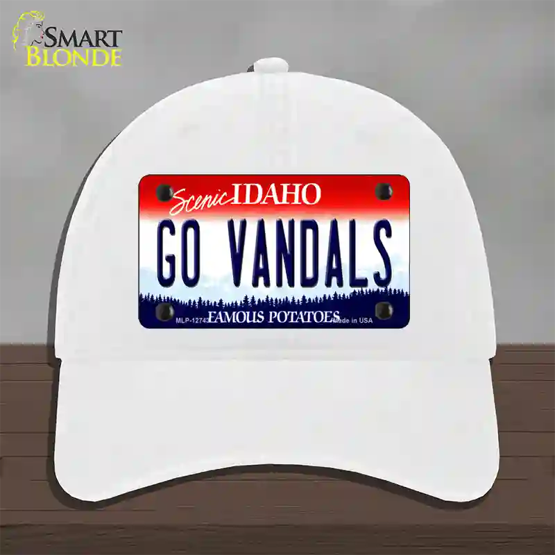 Go Vandals Novelty License Plate Hat Unconstructed Cotton / White