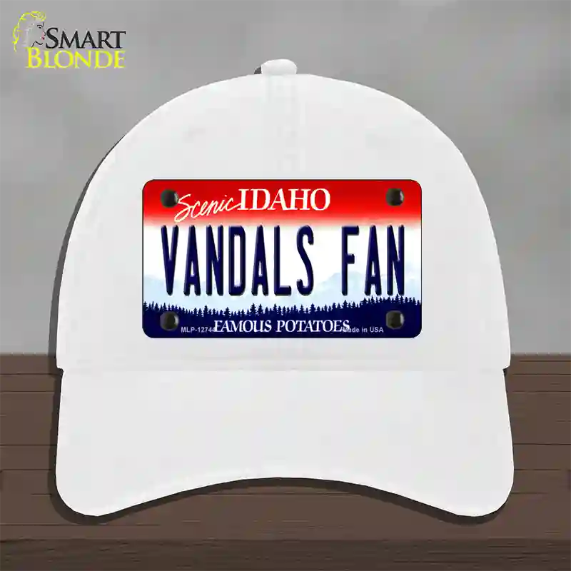 Vandals Fan Novelty License Plate Hat Unconstructed Cotton / White