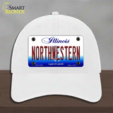 Northwestern Novelty License Plate Hat Unconstructed Cotton / White