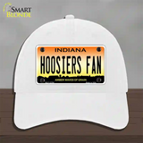 Hoosiers Fan Novelty License Plate Hat Tag Unconstructed Cotton / White