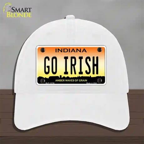 Go Irish Novelty License Plate Hat Tag Unconstructed Cotton / White