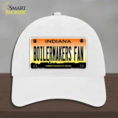 Boilermakers Fan Novelty License Plate Hat Tag Unconstructed Cotton / White