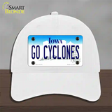 Go Cyclones Novelty License Plate Hat Tag Unconstructed Cotton / White