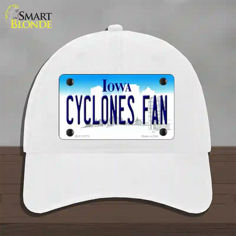 Cyclones Fan Novelty License Plate Hat Tag Unconstructed Cotton / White