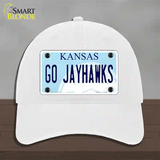 Go Jayhawks Novelty License Plate Hat Tag Unconstructed Cotton / White