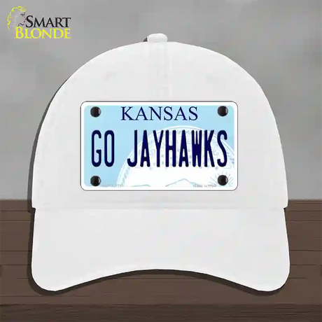 Go Jayhawks Novelty License Plate Hat Tag Unconstructed Cotton / White