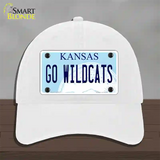 Go Wildcats Kansas Novelty License Plate Hat Tag Unconstructed Cotton / White