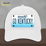 Go Kentucky Novelty License Plate Hat Tag Unconstructed Cotton / White