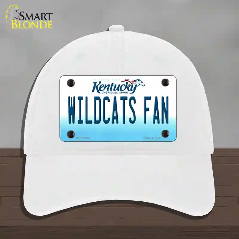 Kentucky Wildcats Fan Novelty License Plate Hat Tag Unconstructed Cotton / White