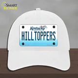 Hilltoppers Novelty License Plate Hat Tag Unconstructed Cotton / White