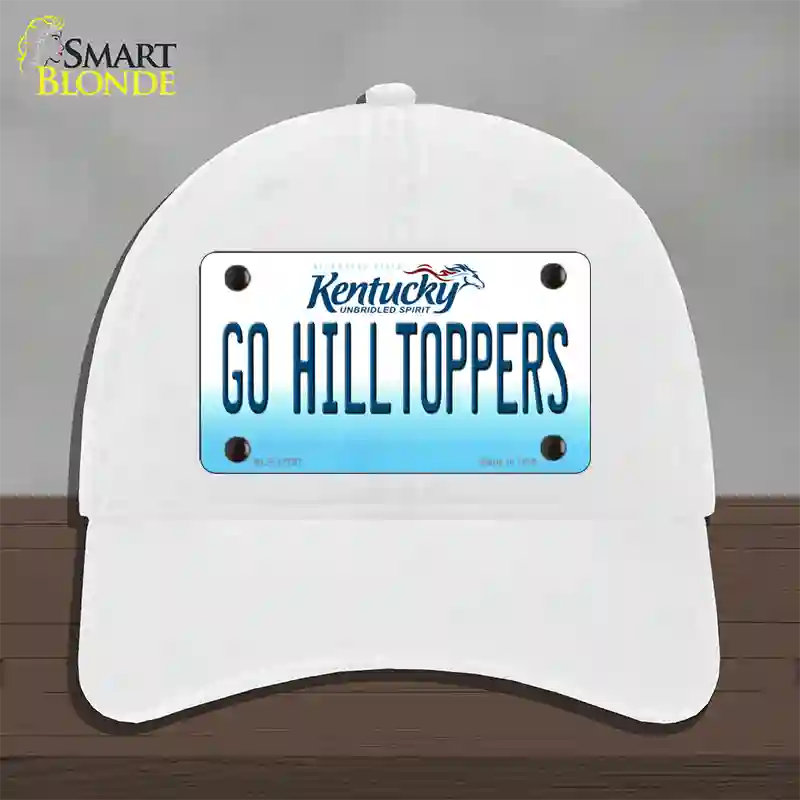 Go Hilltoppers Novelty License Plate Hat Tag Unconstructed Cotton / White