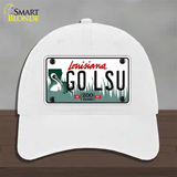 Go LSU Novelty License Plate Hat Tag Unconstructed Cotton / White