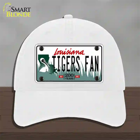 Louisiana Tigers Fan Novelty License Plate Hat Tag Unconstructed Cotton / White