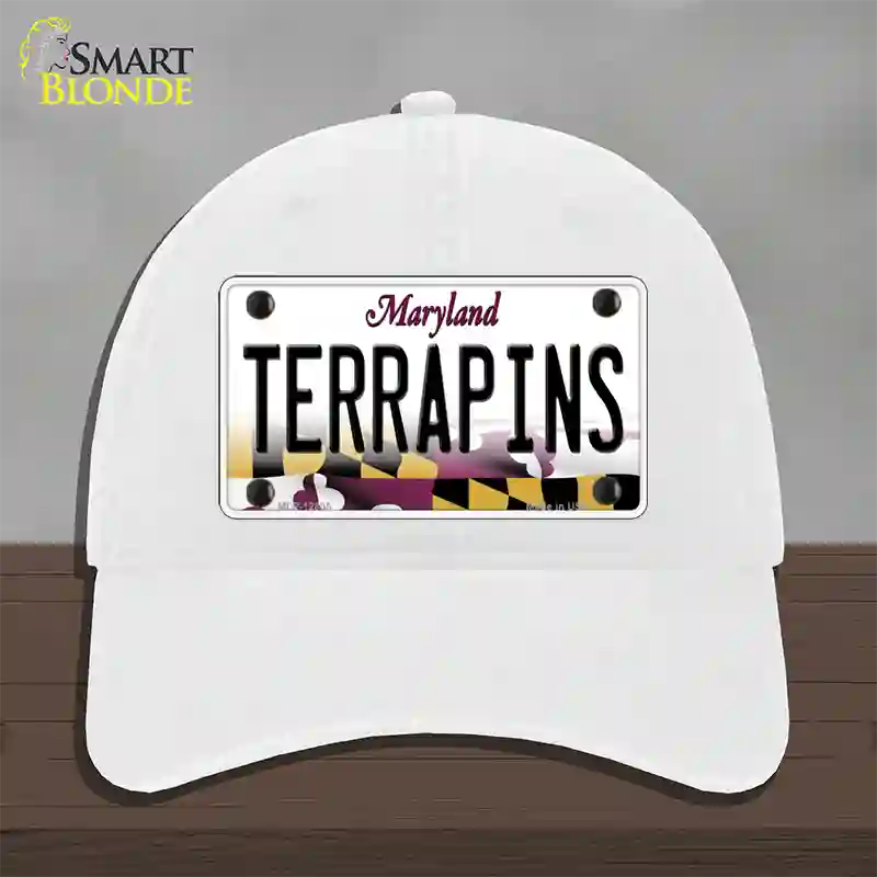 Terrapins Novelty License Plate Hat Tag Unconstructed Cotton / White