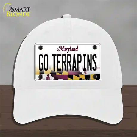 Go Terrapins Novelty License Plate Hat Tag Unconstructed Cotton / White