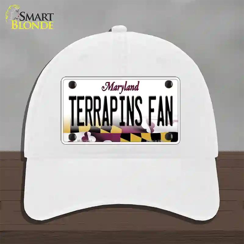 Terrapins Fan Novelty License Plate Hat Tag Unconstructed Cotton / White