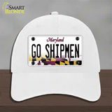 Go Shipmen Novelty License Plate Hat Tag Unconstructed Cotton / White