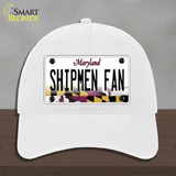 Shipmen Fan Novelty License Plate Hat Tag Unconstructed Cotton / White