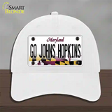 Go Johns Hopkins Novelty License Plate Hat Unconstructed Cotton / White