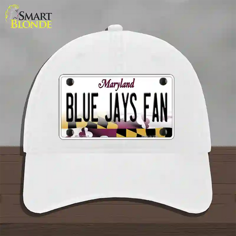 Blue Jays Fan Novelty License Plate Hat Unconstructed Cotton / White