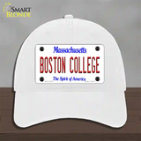 Boston College Novelty License Plate Hat Unconstructed Cotton / White