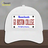 Go Boston College Novelty License Plate Hat Unconstructed Cotton / White