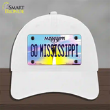 Go Mississippi Novelty License Plate Hat Unconstructed Cotton / White