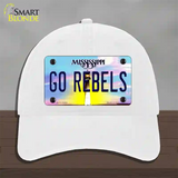 Go Rebels Novelty License Plate Hat Unconstructed Cotton / White