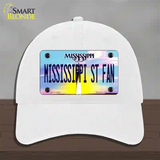 Mississippi State Fan Novelty License Plate Hat Unconstructed Cotton / White