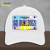 Go Bulldogs Mississippi Novelty License Plate Hat Unconstructed Cotton / White