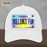 Bulldogs Fan Mississippi Novelty License Plate Hat Unconstructed Cotton / White