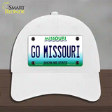 Go Missouri Novelty License Plate Hat Unconstructed Cotton / White