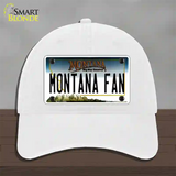 Montana Fan Novelty License Plate Hat Unconstructed Cotton / White