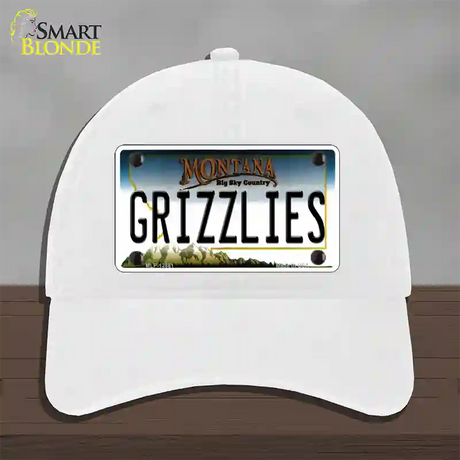 Grizzlies Novelty License Plate Hat Unconstructed Cotton / White