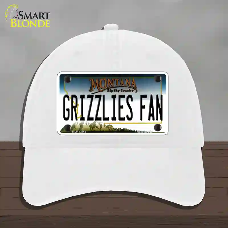 Grizzlies Fan Novelty License Plate Hat Unconstructed Cotton / White