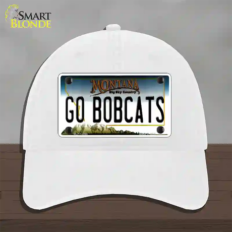 Go Bobcats Novelty License Plate Hat Unconstructed Cotton / White