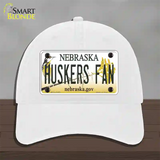 Huskers Fan Novelty License Plate Hat Unconstructed Cotton / White