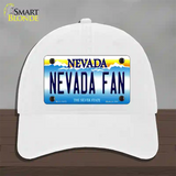 Nevada Fan Novelty License Plate Hat Unconstructed Cotton / White