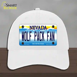 Wolf Pack Fan Novelty License Plate Hat Unconstructed Cotton / White