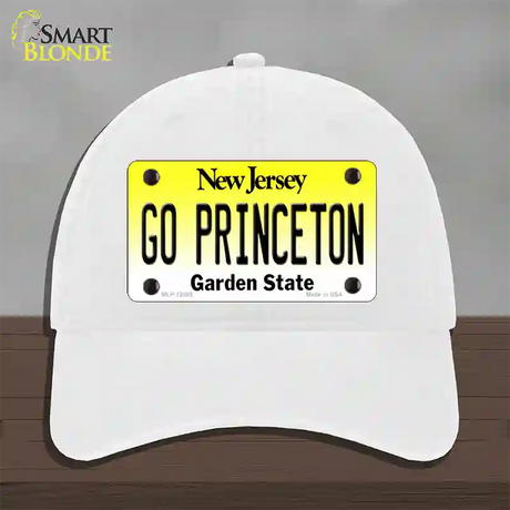 Go Princeton Novelty License Plate Hat Unconstructed Cotton / White