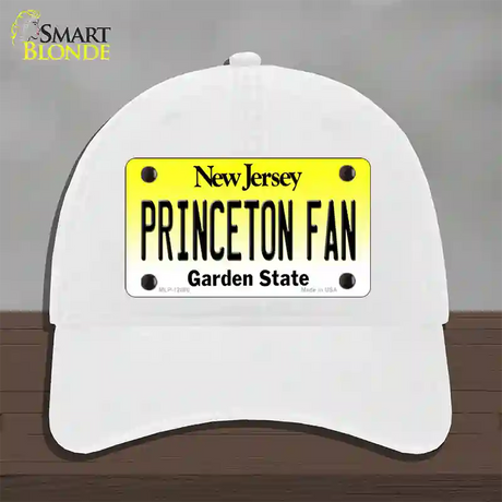 Princeton Fan Novelty License Plate Hat Unconstructed Cotton / White