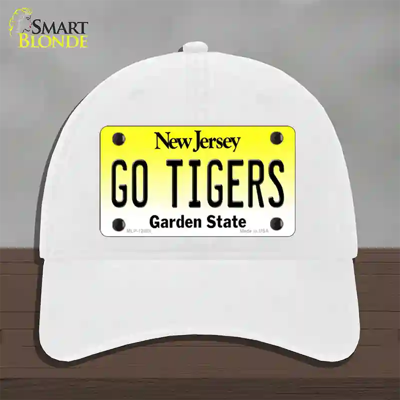 New Jersey Go Tigers Novelty License Plate Hat Unconstructed Cotton / White