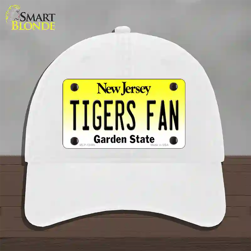 Tigers Fan New Jersey Novelty License Plate Hat Unconstructed Cotton / White